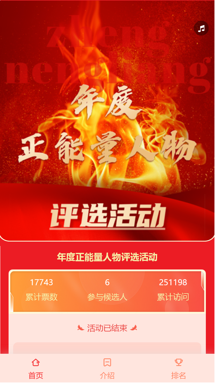 年度正能量人物评选活动